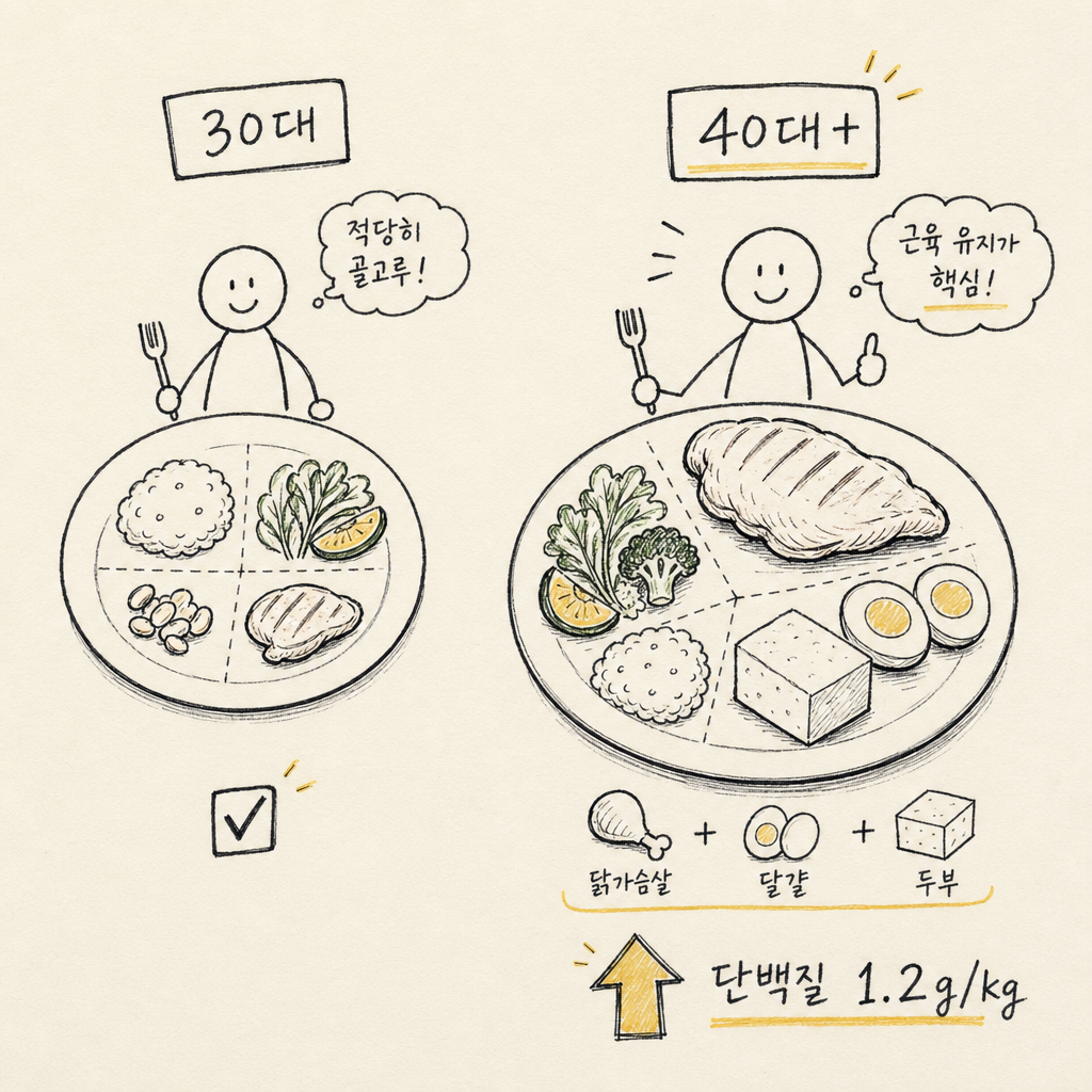 단백질 섭취 비교