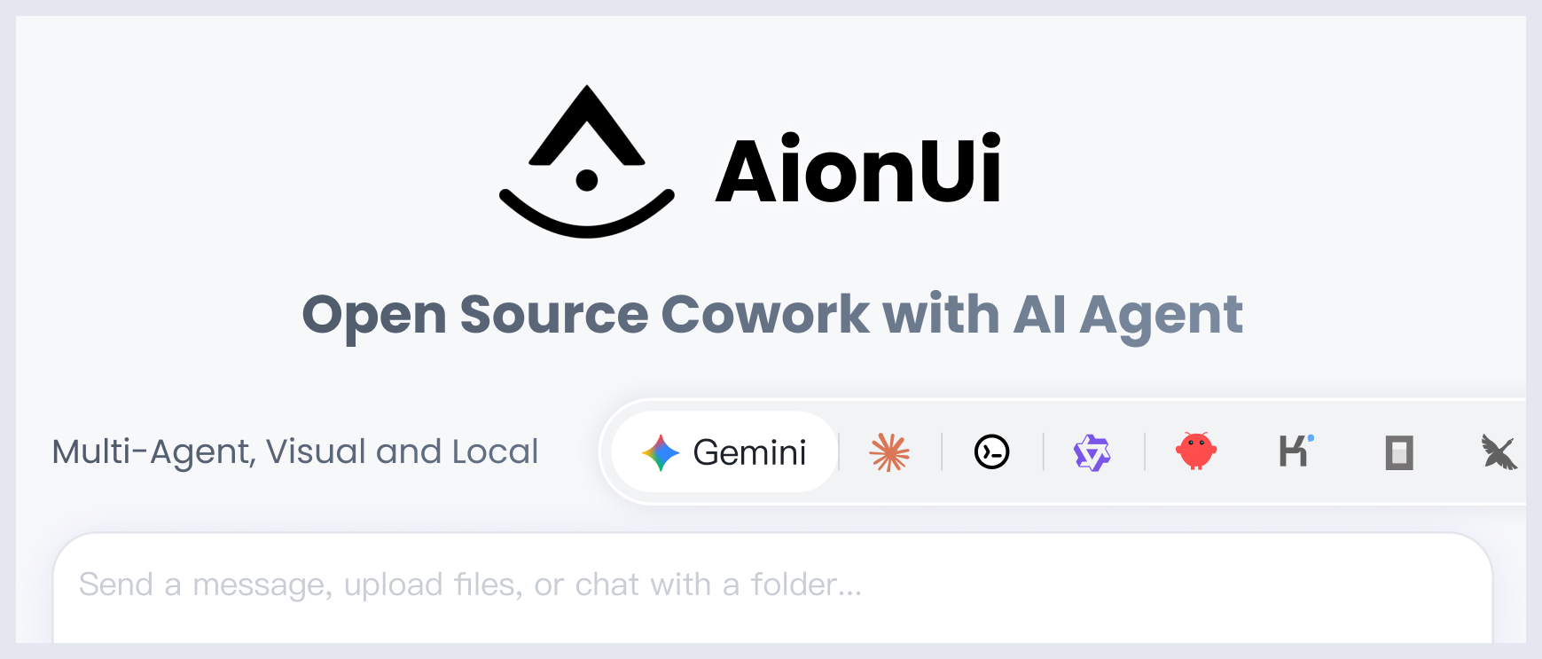 AionUi 배너 - Cowork with AI Agents