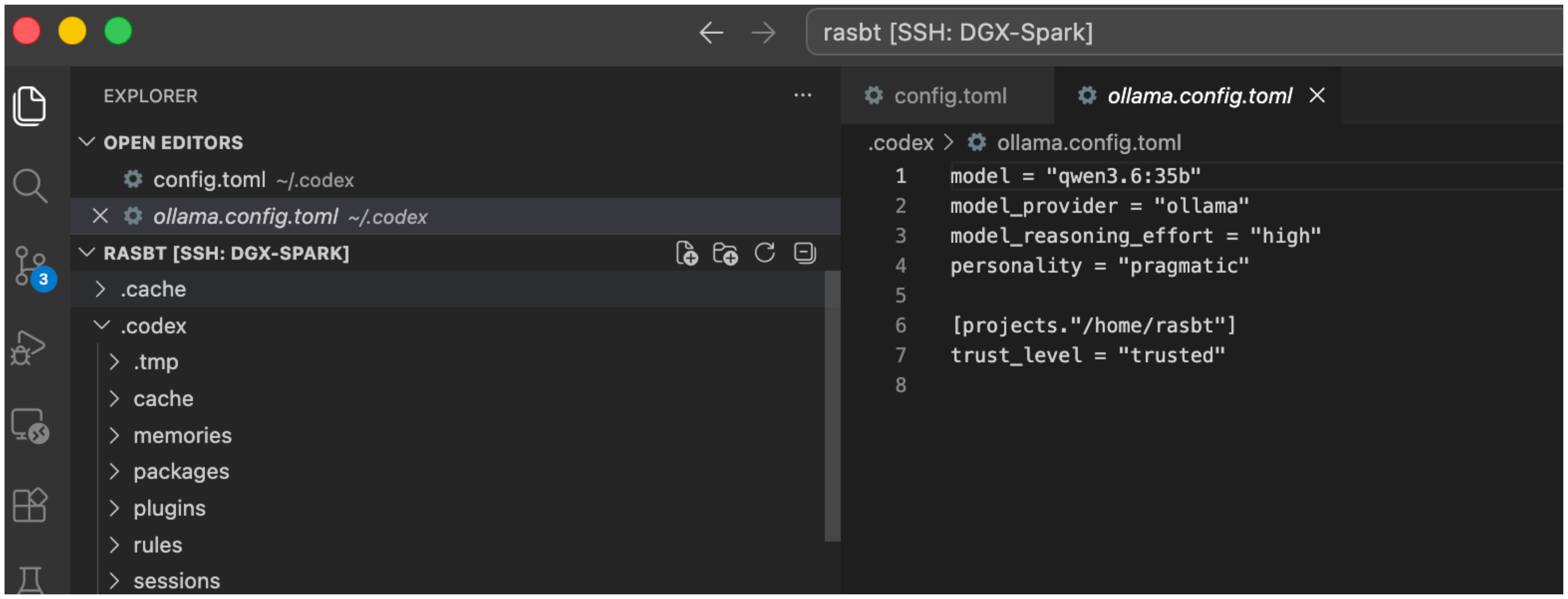 Codex CLI에 Ollama 프로필을 따로 만들어 로컬 모델을 붙일 수 있다